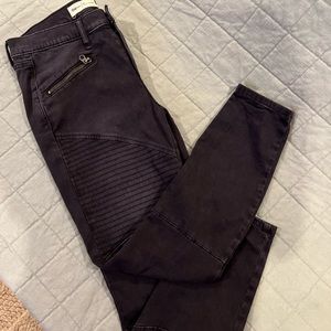 Gap True Skinny Black Moto Pant Size 29 Excellent Condition